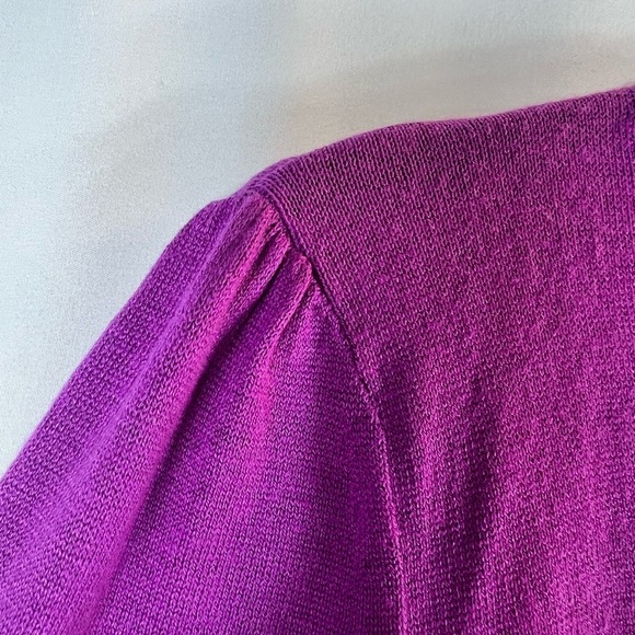 J. Jill Wearever Silk-Blend Blouson-Sleeve
Sweater Purple Long Sleeve Blouse SP - Picture 10 of 17